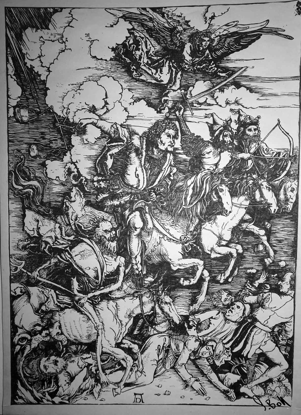 Federzeichnung nach Dürer// 1987